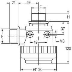 Filtr zasysający 1 1/4 cali gwint zew. 60 l/min 50 Mesh - 8072005