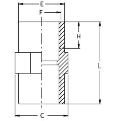 Threaded coupling 1 inch F/F - 8054251