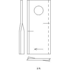 Mower blade RH JF - 8113800022