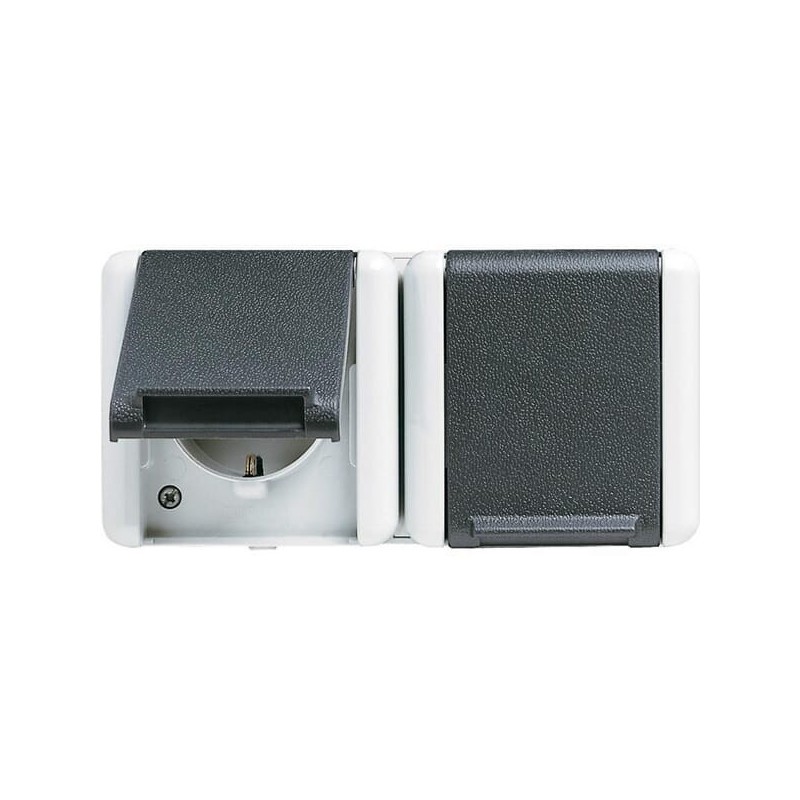 Schuko-Zweifach-Steckdose 16A - 8220W