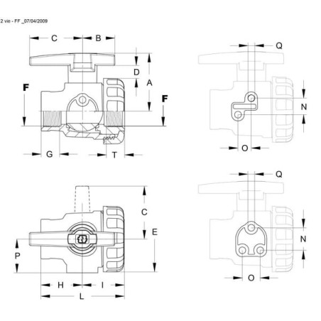 3/4 inch 2-way ball valve - 8215203