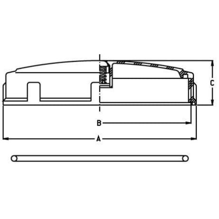 Tank lid screwed diameter 122mm with breather - 8178012