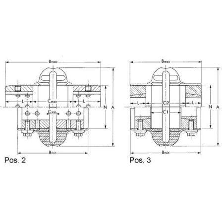 Coupling hub Viva V290 for bored - 84973291000
