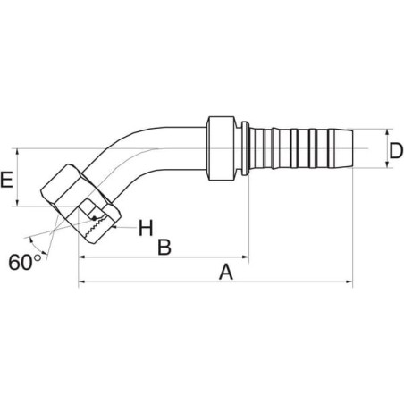 Insert 45 stopni DN13-1/2BSP - 8GS8FBSPORX45