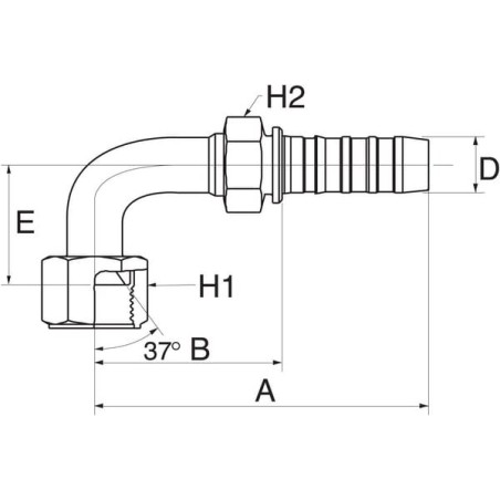 Insert 90 stopni DN13-3/4JIC - 8GS8FJX90S