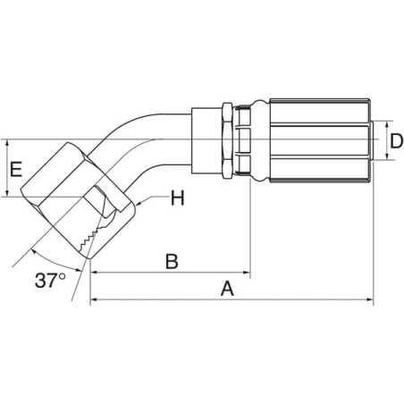 Insert 45 stopni DN13-3/4JIC - 8G8FJX45S