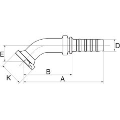 Insert DN1330.2 flange 45 stopni - 8GS8FL45M