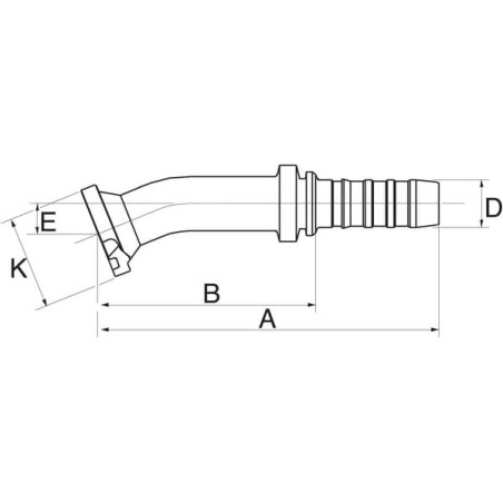 Insert DN13-30.2 flange 22 stopni - 8GS8FL22M