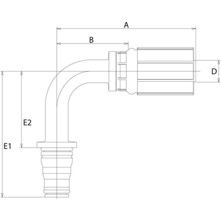 Insert Quick-Lok DN13 90 stopni - 8G8MQLH90S