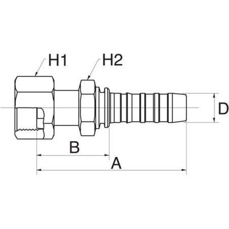 Insert DN13-1 inch3/16SAE - 8GS12FFORX