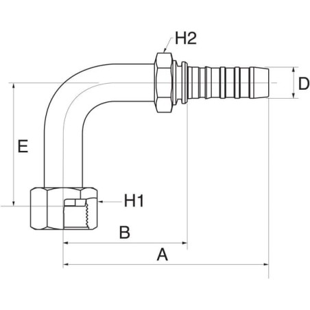 Insert 90 stopni DN13-13/16SAE - 8GS8FFORX90083