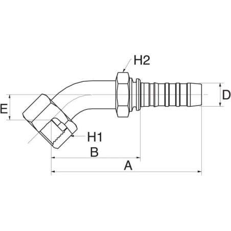 Insert 45 stopni DN13-13/16SAE - 8GS8FFORX45S