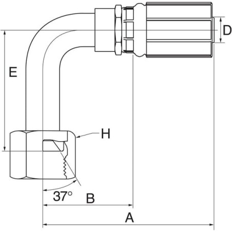 Insert 90 stopni DN13-7/8JIC - 8G10FJX90L