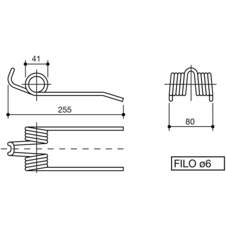 Pick-up tine Gallignani - 8876415N