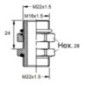 Bulkhead coupling with locknut - 8931042962