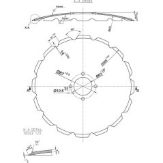 Drill disc, notched - 90085510KR