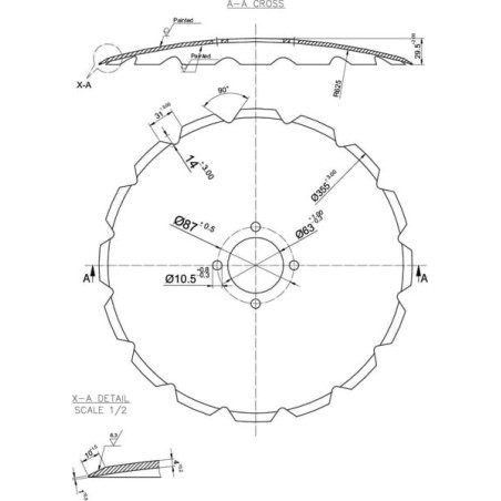 Drill disc, notched - 90085510KR