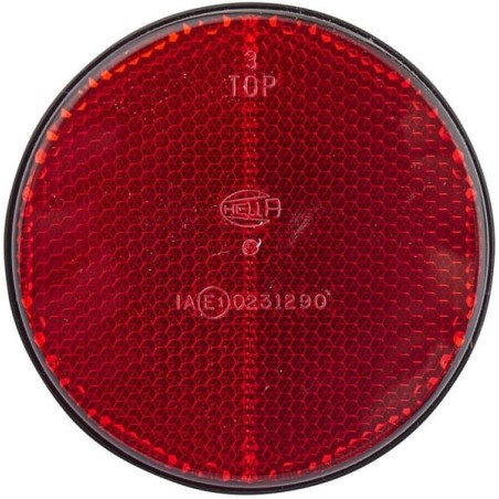 Reflector, diameter 85mm, red, E1 31290, Hella - 8RA002016111