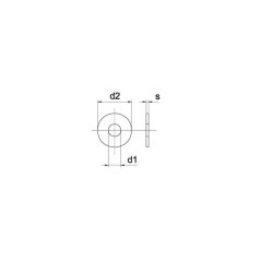 Podkładka płaska poszerzana M8x24x2 mm, stal szlachetna A2 DIN 9021 Kramp - 90218RVSP500