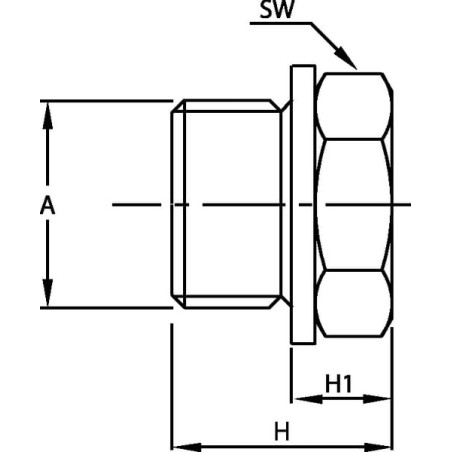 Sump plug M12x1.5 H17 - 9101215