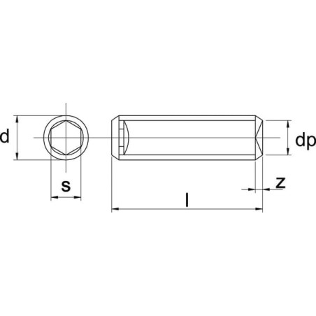Gewindestift M6x10 A2 - 916610RVSP025