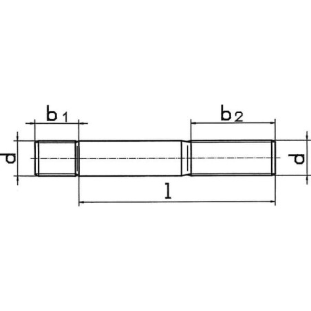 Śruba dwustronna DIN939 M8x135 mm kl. 8.8 Kramp - 9398135B