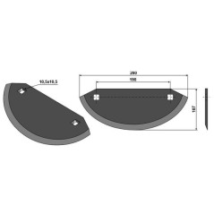 94689430NC Unbranded, Feeder wagon blades 