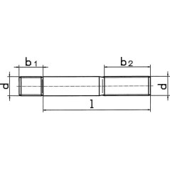 Śruba dwustronna DIN939 M8x85 mm kl. 8.8 Kramp - 939885B