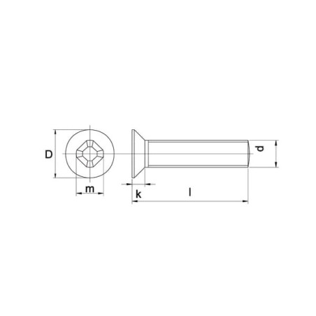 Met.schraube SS M5x10 verz - 965510