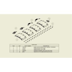 Brake lining set 406x120 - 9RH0034