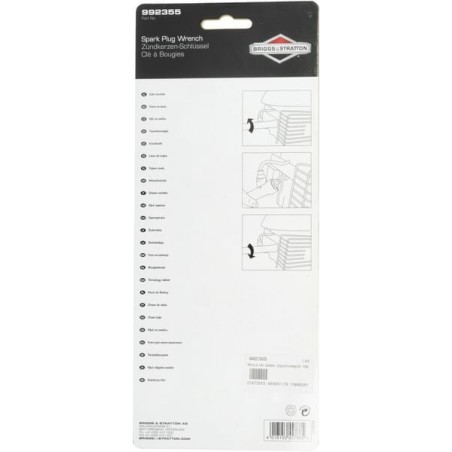 Spark plug wrench, 16x19 mm - 992355