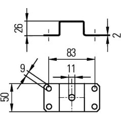 Fixing hook - 9XD990298001