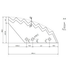 Feeder wagon blade - A5375580N