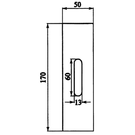 Scraper 50x170x3mm Rabe - AB130003