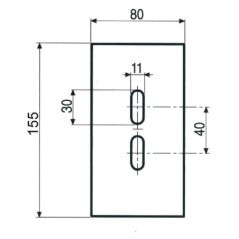 Scraper 80x155mm Pegoraro - AB110001