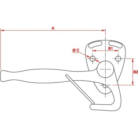 Winkelhebelverschluss links - AH11069