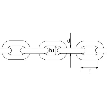 Chain diameter 7mm x 28mm plain - AK70B