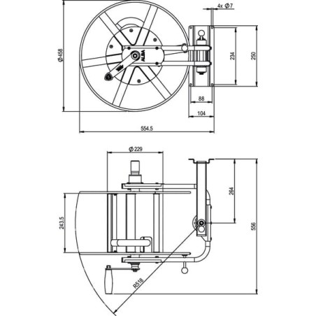 Wandschlauchhaspel Status III - AKS11525
