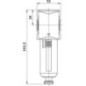 Compressed air filter 3/8 inch - AF1K38 Compressed air filter 3/8 inch - AF1K38