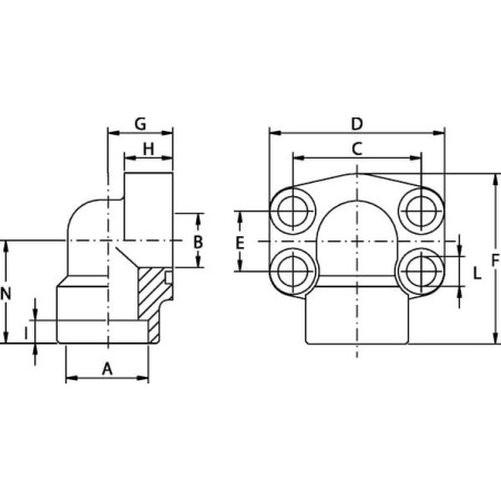 Weld flange 3PSI 2 90 stopni - AFW332S6190