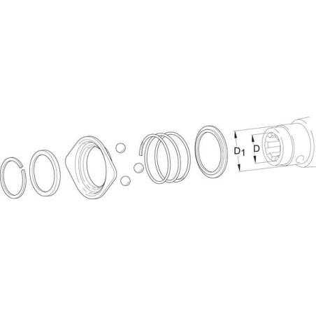 Pull-slide collar lock repair set AgraSet 141 - AG141