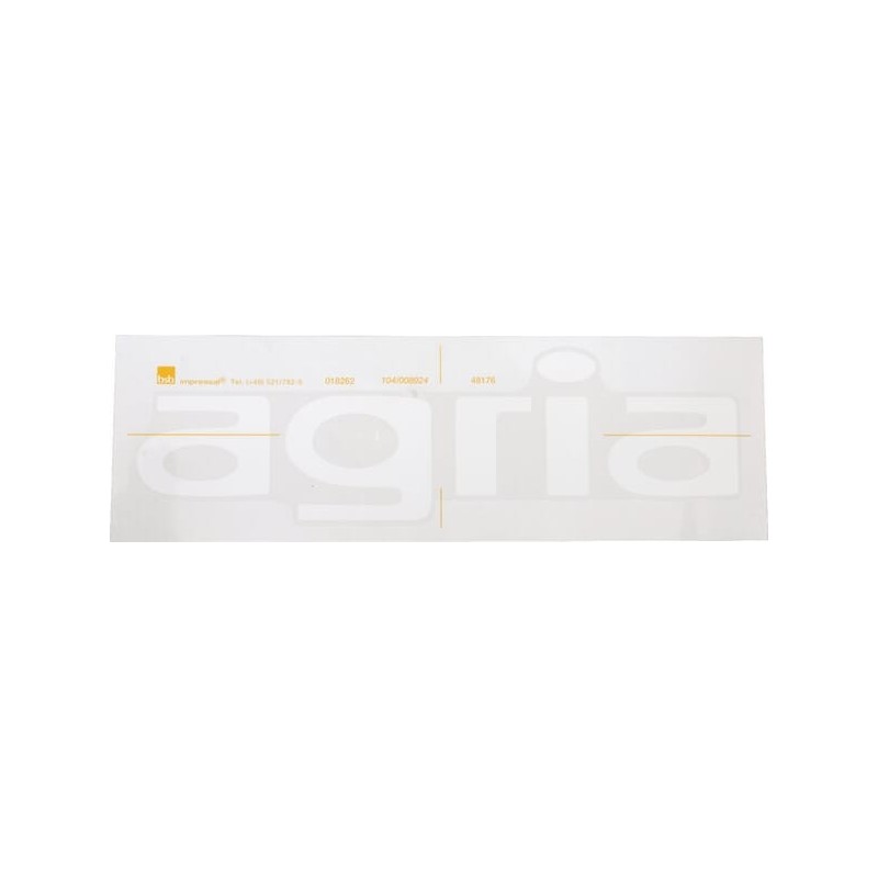 Schild weiß agria - AGW48176