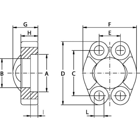 Uncut split flange SAE - AFSI316