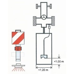 Warning sign with base - AL181