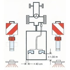 Warning sign with base - AL182