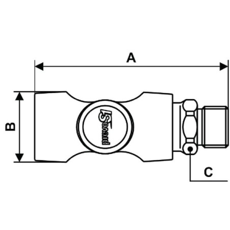 Quick release safety coupling 3/8 inch BSP male thread - ASI061152