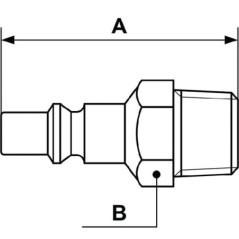 Male con with 3/8 inch BSP M/Thd - ARP066152