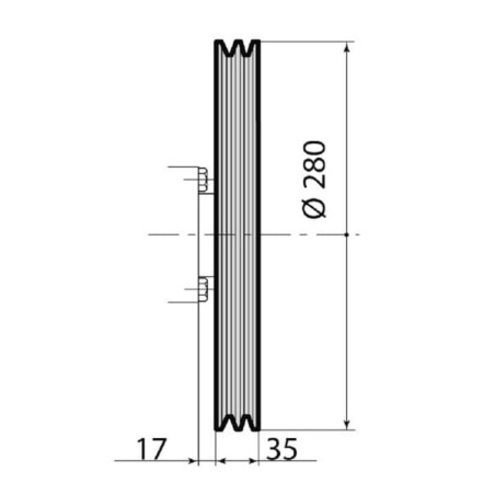 Koło pasowe rowkowe 280 mm - AR1504