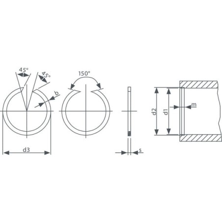 Snap ring internal 130x2.5mm IDC - BR130
