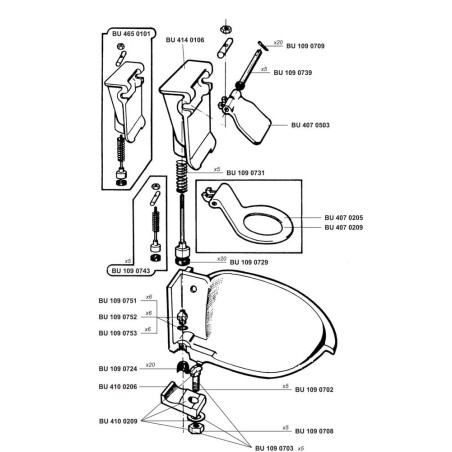Achse V2A 5 Stck. - BU1090739